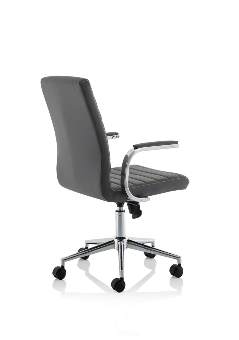 Ezra Medium Back Leather Executive Office Chair with Arms - Image 30