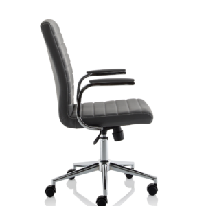 Ezra Medium Back Leather Executive Office Chair with Arms - Image 31
