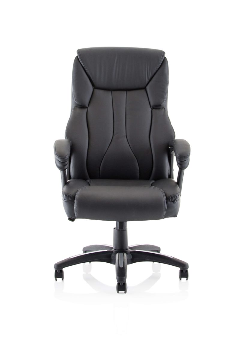 Stratford High Back Executive Black Leather Office Chair with Arms - Image 2