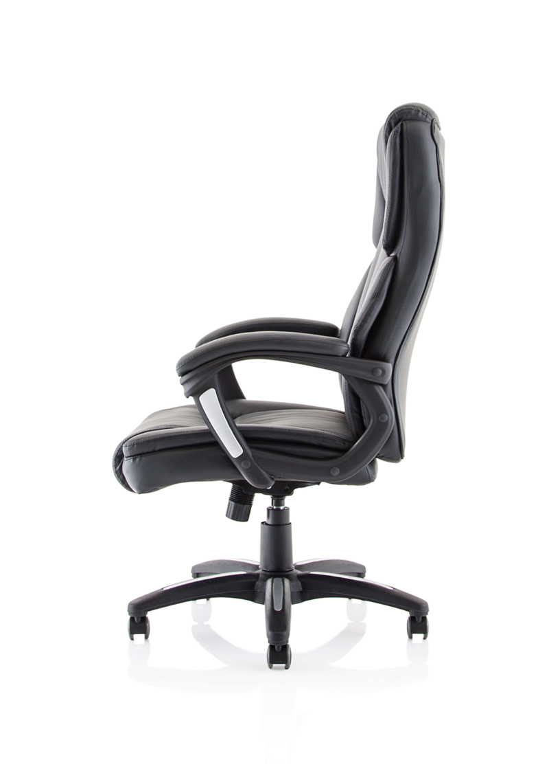 Stratford High Back Executive Black Leather Office Chair with Arms - Image 4