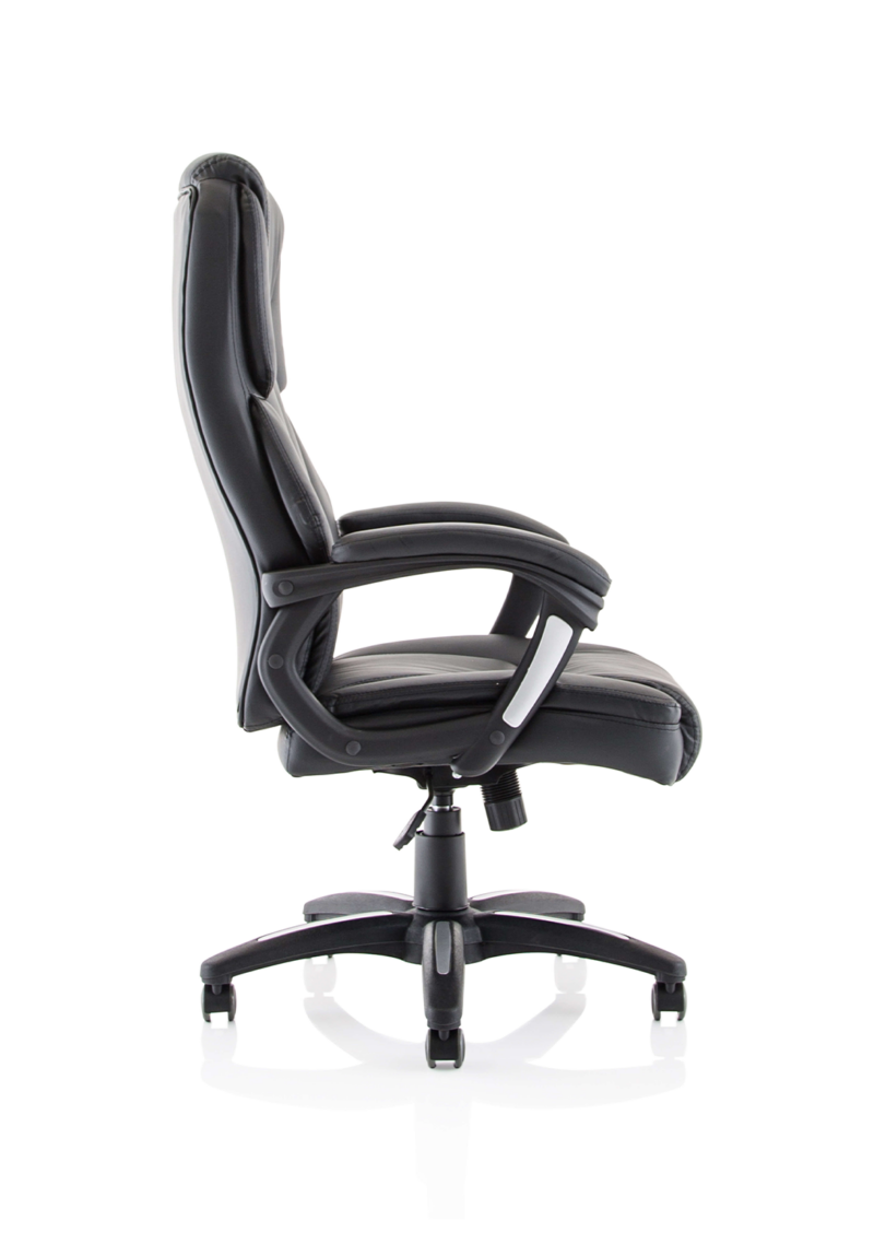 Stratford High Back Executive Black Leather Office Chair with Arms - Image 8