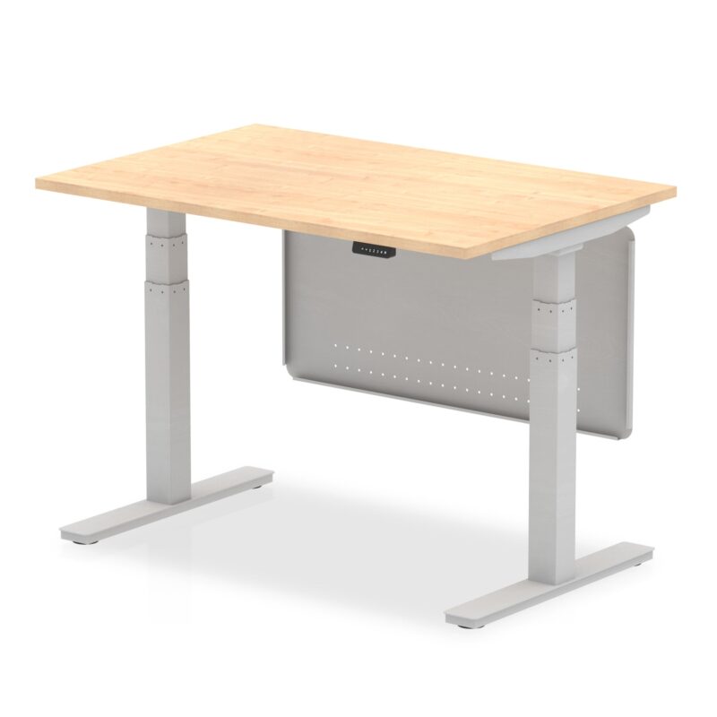 Air Height Adjustable Desk without Cable Ports with Steel Modesty Panel - Image 10