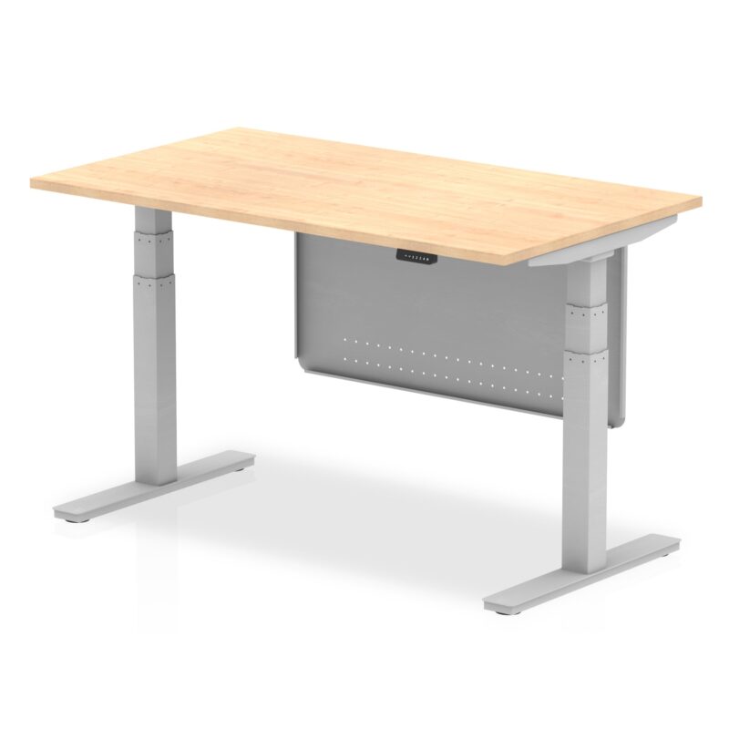 Air Height Adjustable Desk without Cable Ports with Steel Modesty Panel - Image 11