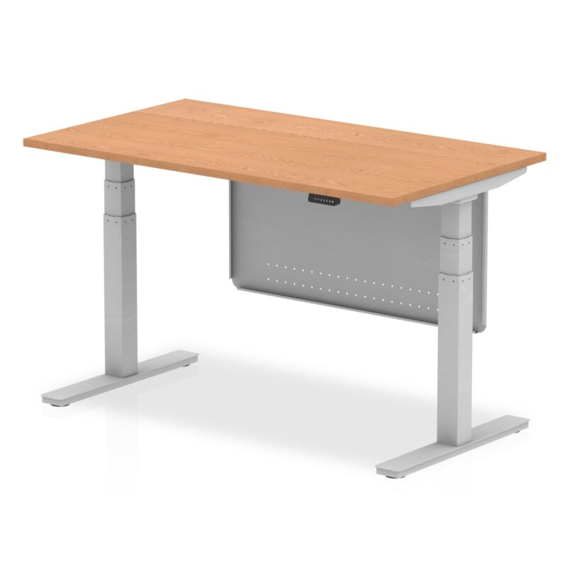 Air Height Adjustable Desk without Cable Ports with Steel Modesty Panel - Image 15