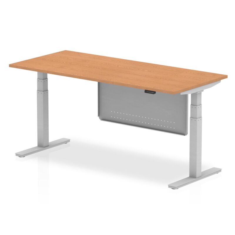 Air Height Adjustable Desk without Cable Ports with Steel Modesty Panel - Image 17