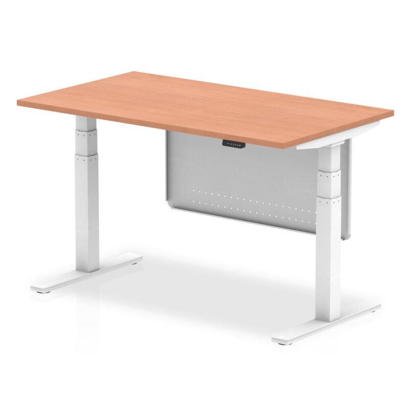 Air Height Adjustable Desk without Cable Ports with Steel Modesty Panel - Image 27
