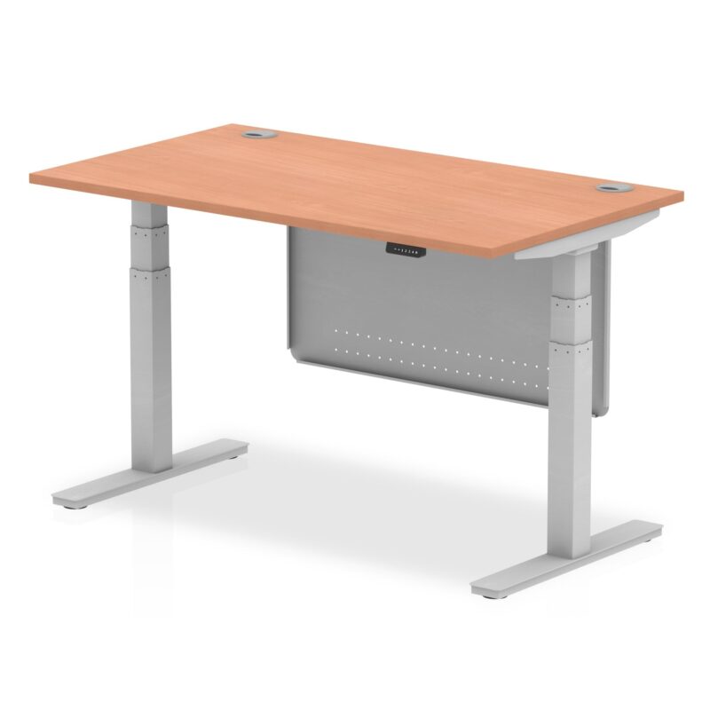 OE - Air Height Adjustable Desk with Cable Ports with Steel Modesty Panel - Image 3