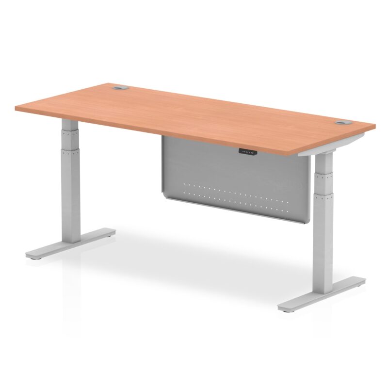 OE - Air Height Adjustable Desk with Cable Ports with Steel Modesty Panel - Image 5