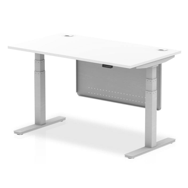 OE - Air Height Adjustable Desk with Cable Ports with Steel Modesty Panel - Image 11