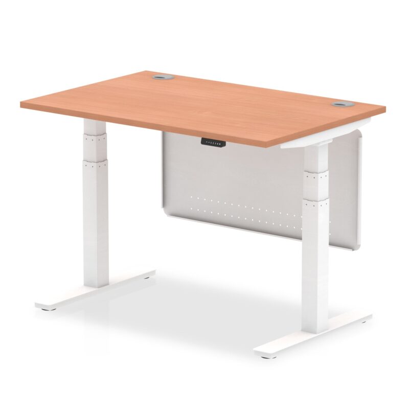 OE - Air Height Adjustable Desk with Cable Ports with Steel Modesty Panel - Image 22