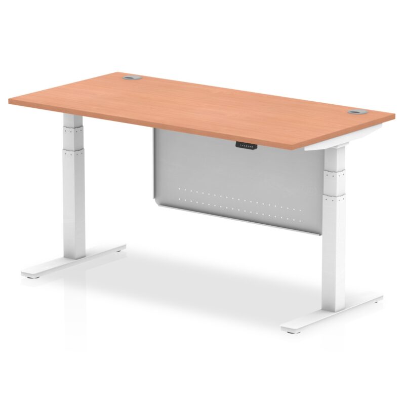 Air Height Adjustable Desk With Cable Ports With Steel Modesty Panel - Image 28
