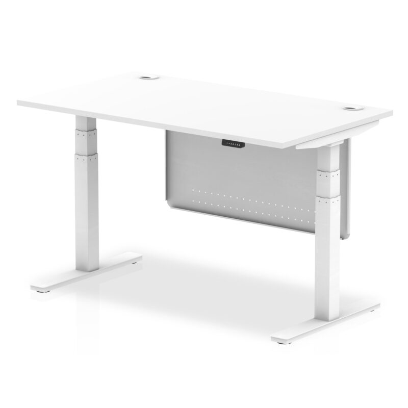 OE - Air Height Adjustable Desk with Cable Ports with Steel Modesty Panel - Image 31