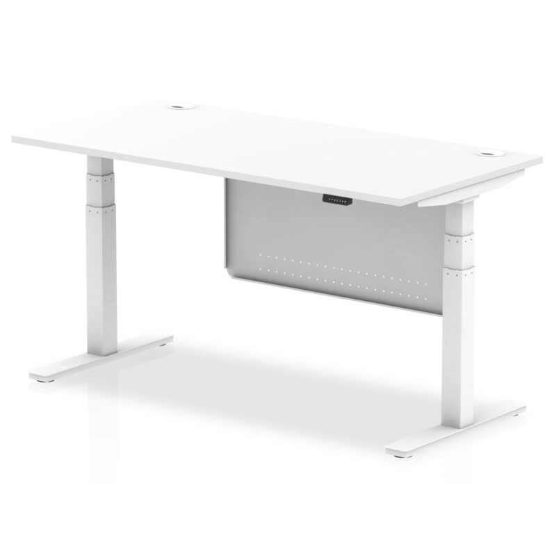Air Height Adjustable Desk without Cable Ports with Steel Modesty Panel - Image 51