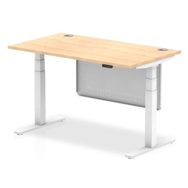 OE - Air Height Adjustable Desk with Cable Ports with Steel Modesty Panel - Image 35