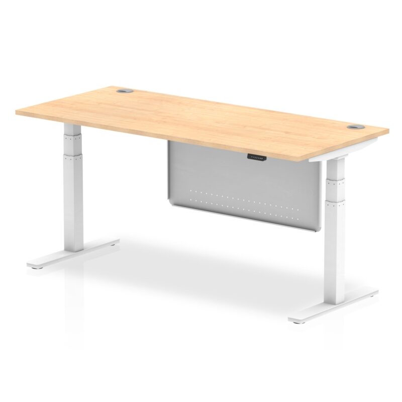 OE - Air Height Adjustable Desk with Cable Ports with Steel Modesty Panel - Image 37