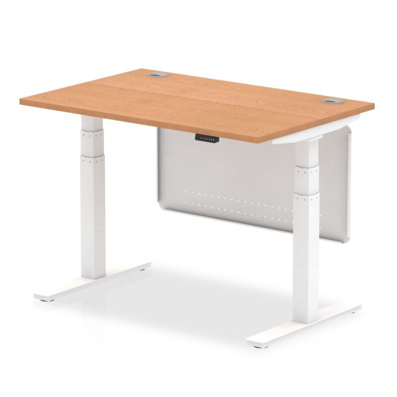 Air Height Adjustable Desk without Cable Ports with Steel Modesty Panel - Image 39
