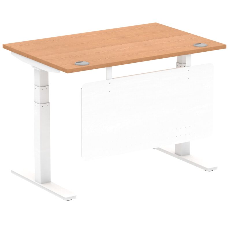 Air Height Adjustable Desk without Cable Ports with Steel Modesty Panel - Image 40