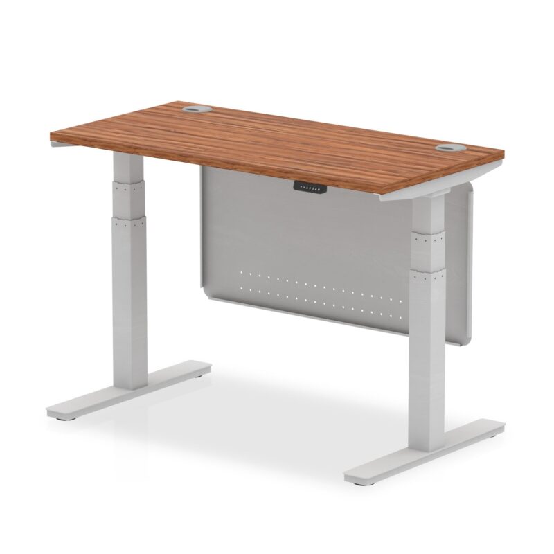 OE - Air Height Adjustable Slimline Desk with Cable Ports with Steel Modesty Panel - Image 6
