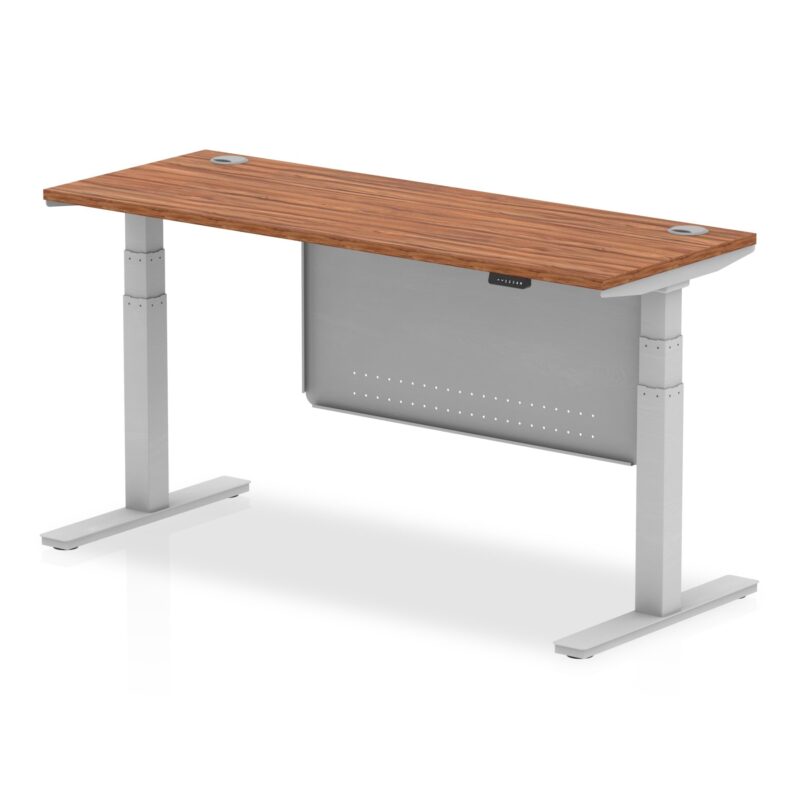 OE - Air Height Adjustable Slimline Desk with Cable Ports with Steel Modesty Panel - Image 8