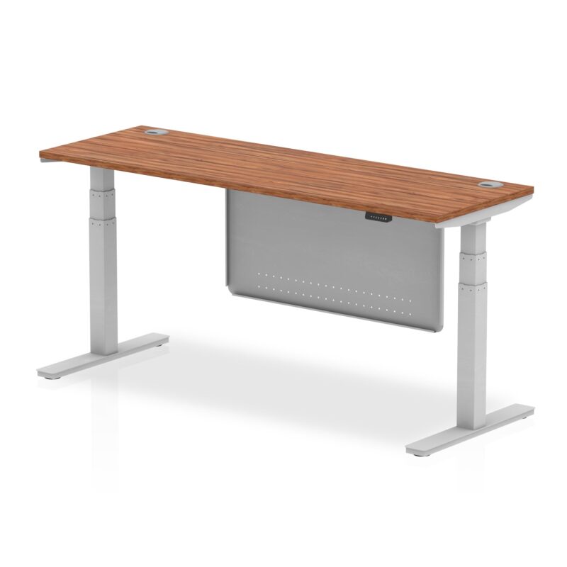 OE - Air Height Adjustable Slimline Desk with Cable Ports with Steel Modesty Panel - Image 9