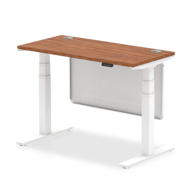 OE - Air Height Adjustable Slimline Desk with Cable Ports with Steel Modesty Panel - Image 26