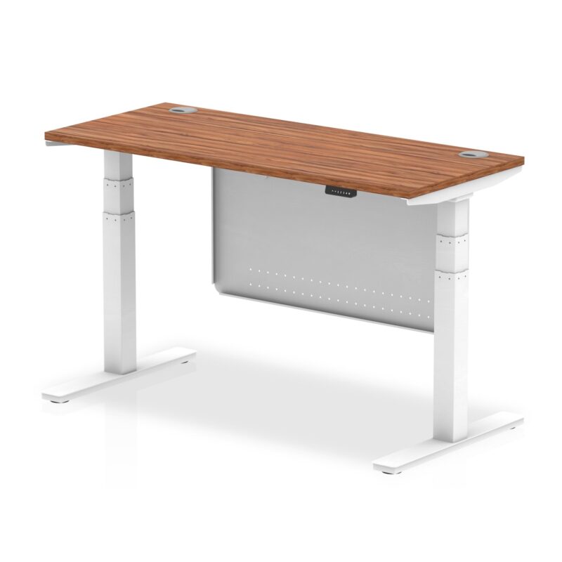 OE - Air Height Adjustable Slimline Desk with Cable Ports with Steel Modesty Panel - Image 27