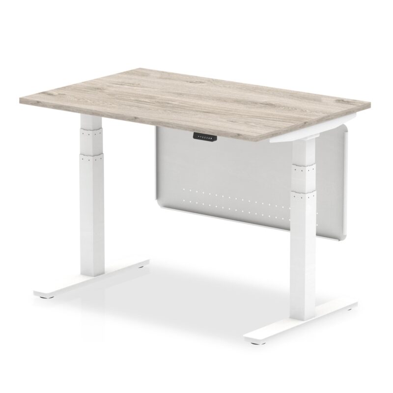 Air Height Adjustable Desk without Cable Ports with Steel Modesty Panel - Image 30