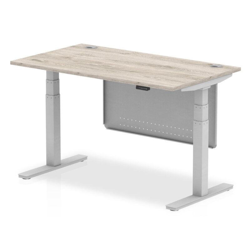 OE - Air Height Adjustable Desk with Cable Ports with Steel Modesty Panel - Image 43