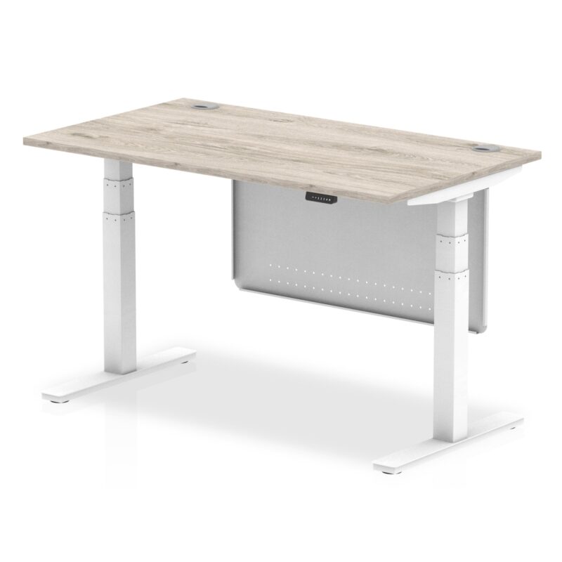 OE - Air Height Adjustable Desk with Cable Ports with Steel Modesty Panel - Image 44
