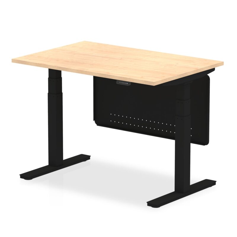 Air Height Adjustable Desk without Cable Ports with Steel Modesty Panel - Image 60