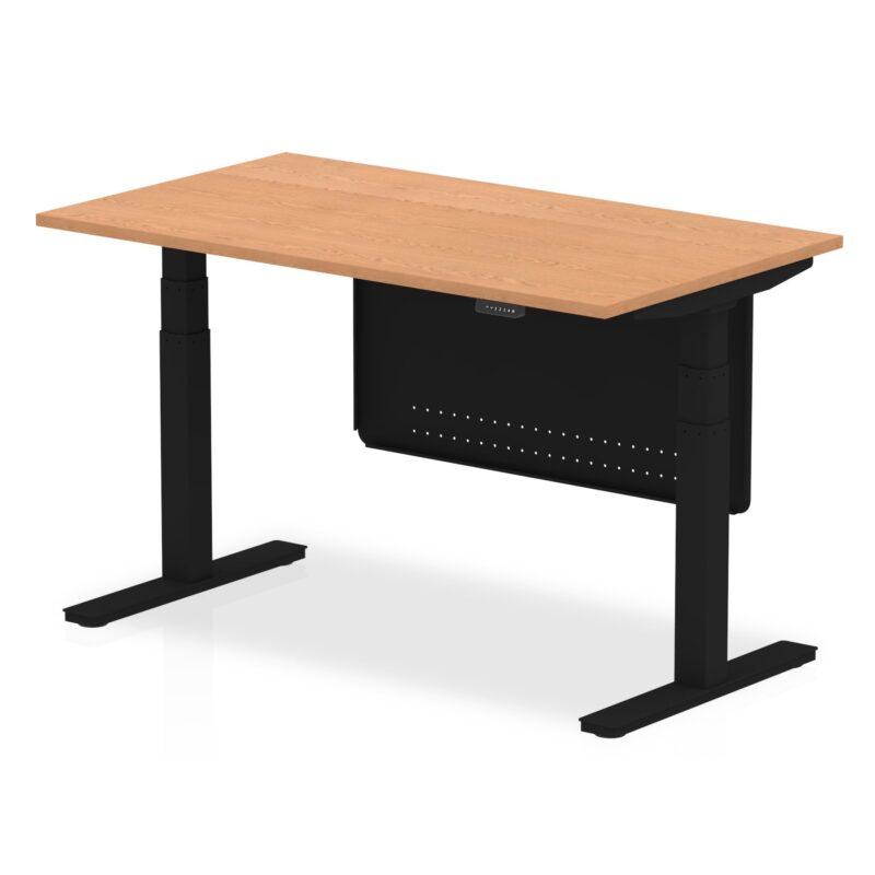 Air Height Adjustable Desk without Cable Ports with Steel Modesty Panel - Image 65