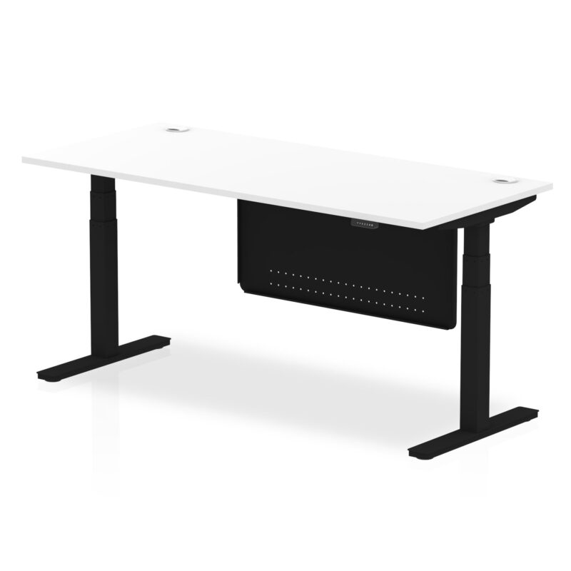 Air Height Adjustable Desk With Cable Ports With Steel Modesty Panel - Image 72