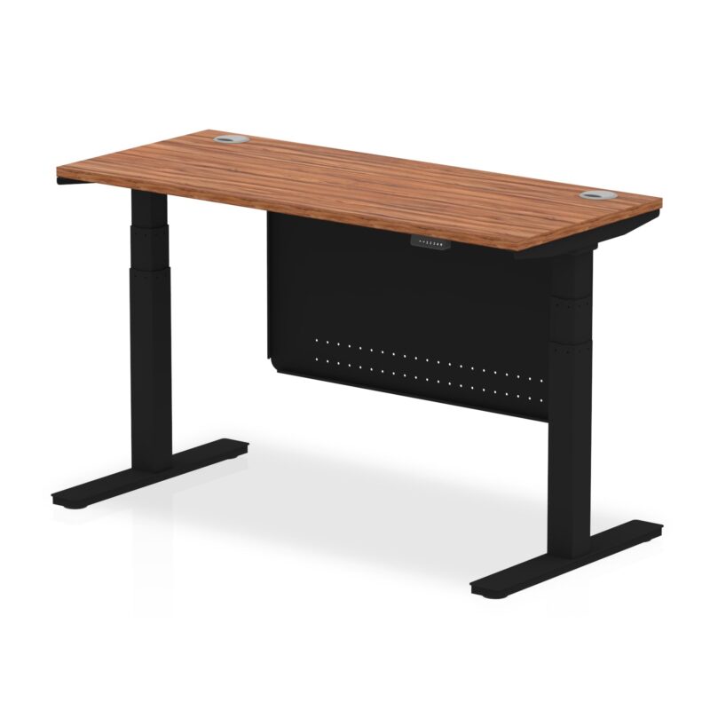 OE - Air Height Adjustable Slimline Desk with Cable Ports with Steel Modesty Panel - Image 53