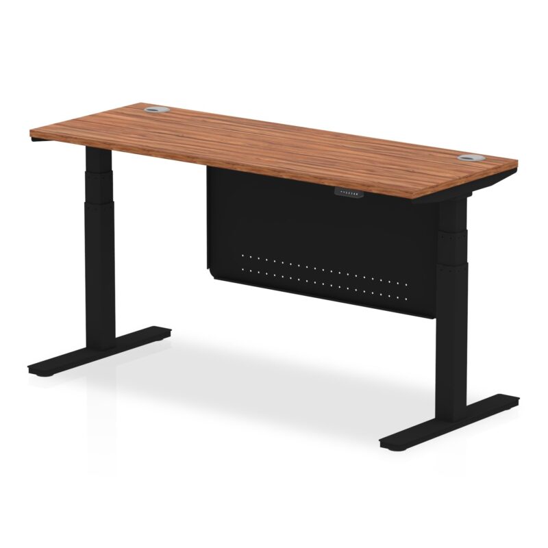 OE - Air Height Adjustable Slimline Desk with Cable Ports with Steel Modesty Panel - Image 54