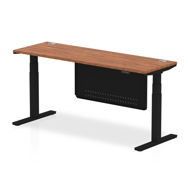 OE - Air Height Adjustable Slimline Desk with Cable Ports with Steel Modesty Panel - Image 55