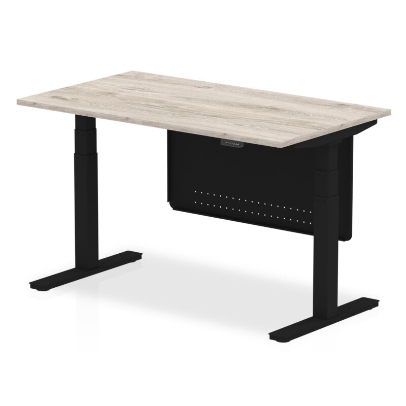 Air Height Adjustable Desk without Cable Ports with Steel Modesty Panel - Image 57