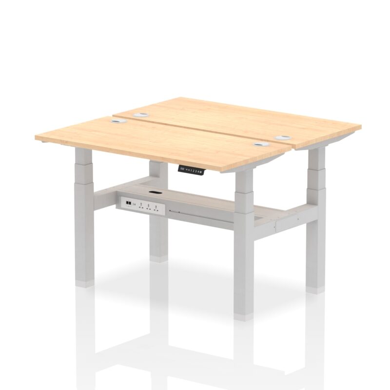 Air Back-to-Back Slimline Height Adjustable Bench Desk - 2 Person - Image 8