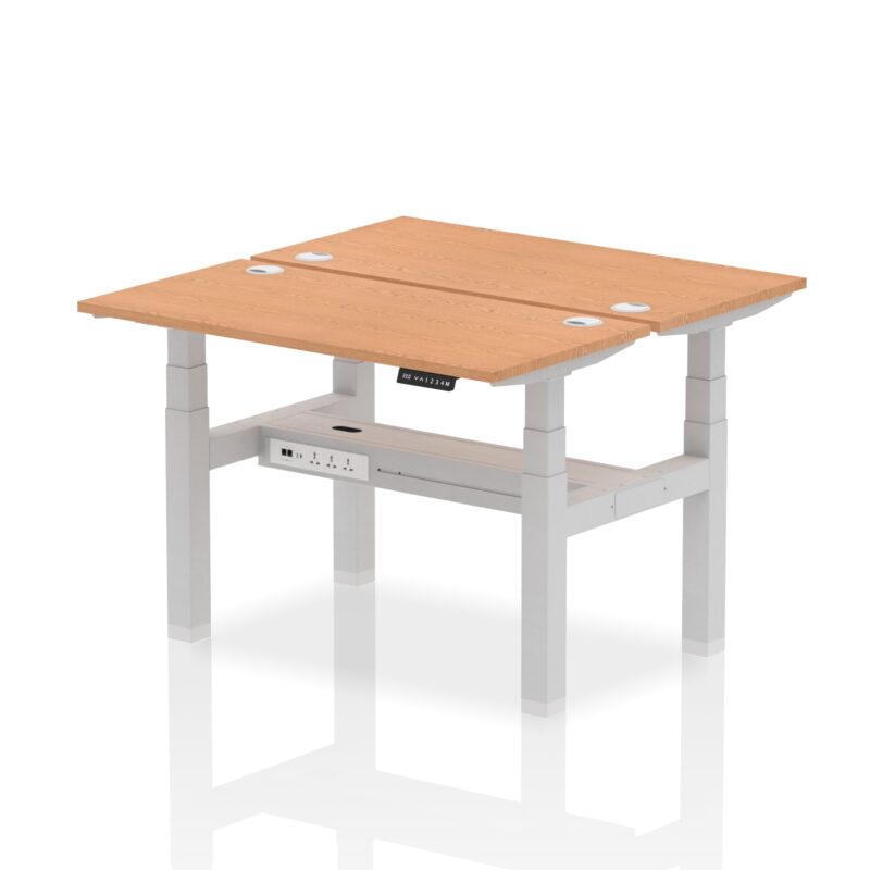 Air Back-to-Back Slimline Height Adjustable Bench Desk - 2 Person - Image 11