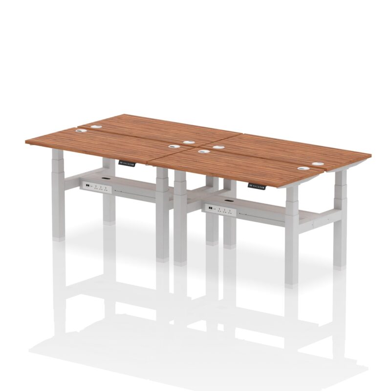 Air Back-to-Back Slimline Height Adjustable Bench Desk - 4 Person - Image 14