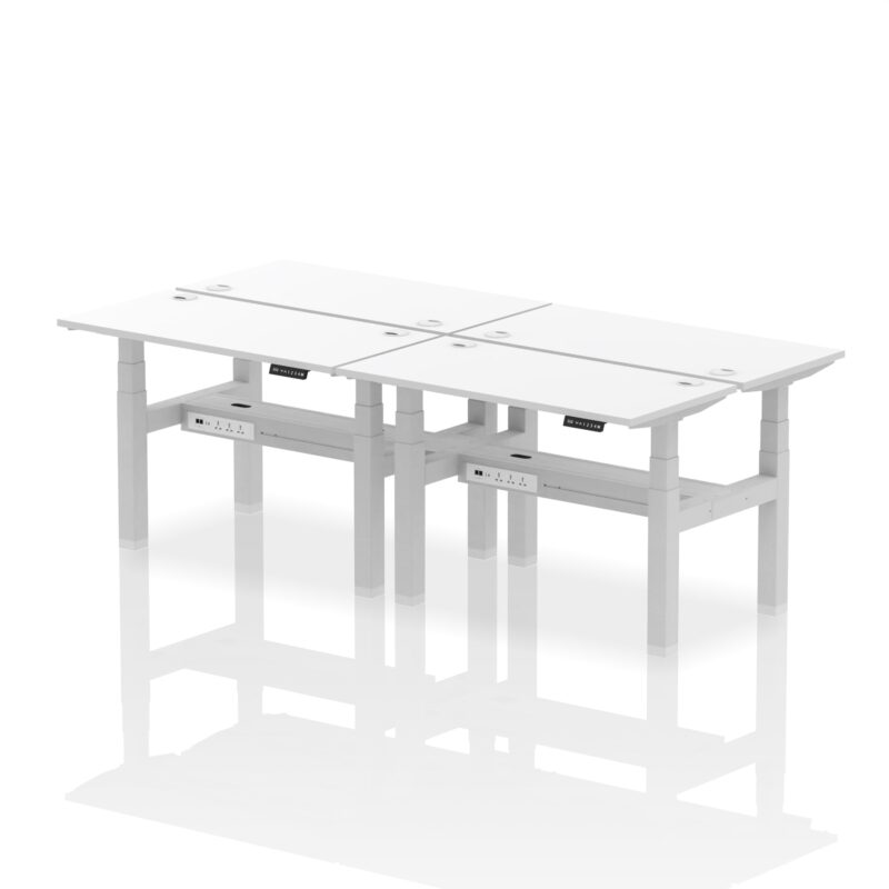 Air Back-to-Back Slimline Height Adjustable Bench Desk - 4 Person - Image 17