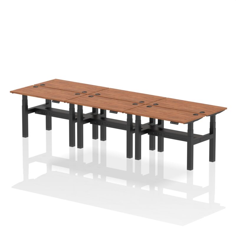 Air Back-to-Back Slimline Height Adjustable Bench Desk - 6 Person - Image 13