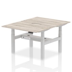 Air Back-to-Back Scalloped Edge Height Adjustable Bench Desk - 2 Person - Image 5
