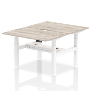 Air Back-to-Back Scalloped Edge Height Adjustable Bench Desk - 2 Person - Image 6