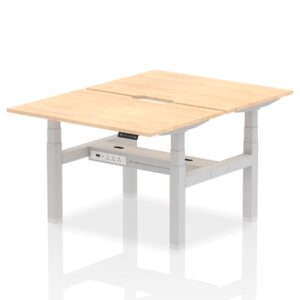 Air Back-to-Back Scalloped Edge Height Adjustable Bench Desk - 2 Person - Image 8
