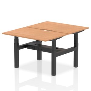 Air Back-to-Back Scalloped Edge Height Adjustable Bench Desk - 2 Person - Image 10
