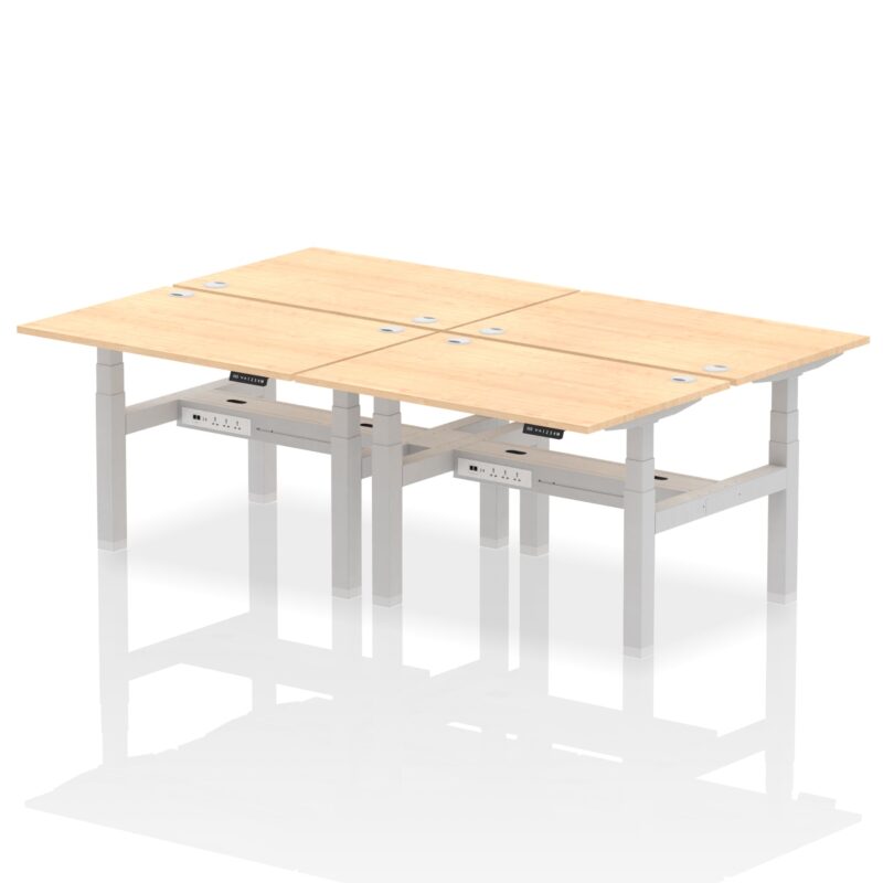 Air Back-to-Back Height Adjustable Bench Desk - 4 Person - Image 8