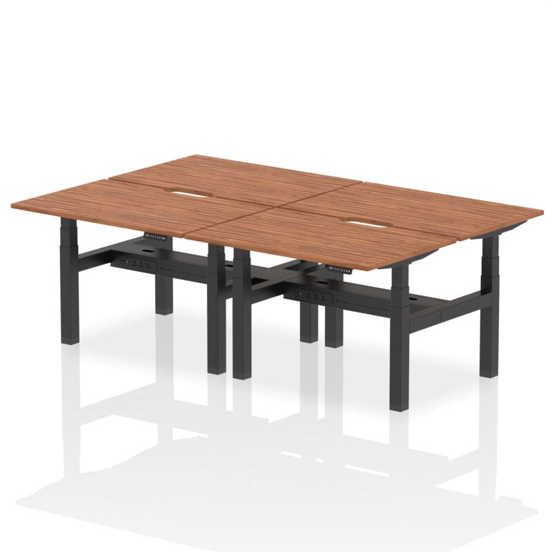 Air Back-to-Back Scalloped Edge Height Adjustable Bench Desk - 4 Person - Image 13