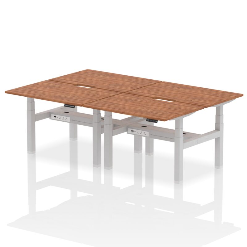 Air Back-to-Back Scalloped Edge Height Adjustable Bench Desk - 4 Person - Image 14
