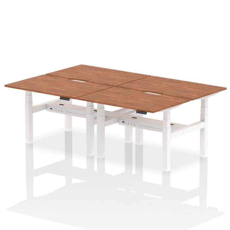 Air Back-to-Back Scalloped Edge Height Adjustable Bench Desk - 4 Person - Image 15