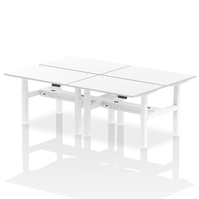 Air Back-to-Back Height Adjustable Bench Desk - 4 Person - Image 18
